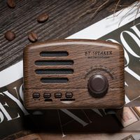 Vintage Mini Bluetooth Lautsprecher Wireless 5W TF mit FM Radio Retro tragbarer Lautsprecher für Telefon Stereo Bass157s