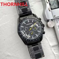 Seis STICHES Designer Mens Multi Funcitonal Quartzo Relógios Stopwatch 43mm Fina Fina Antecedável Correia de Correia Sapphire Luminous Factory Montre de Luxe