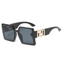 Sunglasses 2022 Fashion Big Frame Box Simple Atmospheric Trend Hinged Tooth Glasses