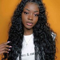 Nxy Wigs 13x6 Hd Lace Frontal Wig Loose Deep Wave for Brazilian Women Curly Human Hair 40 Inch Water Front Wig220701