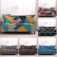 Stuhlabdeckungen Geometrisches Sofa Slipcovers Eng Wrap All-Inclusive-rutschfeste elastische Cubre-Handtuch-Ecke Couch
