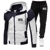 Fashion abbigliamento sportivo con cappuccio con cappuccio casual sport maschi s MMA con cappuccio 2 pezzi di felpe 220615