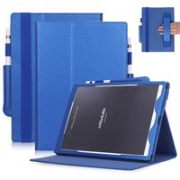 Carbon Fiber Pattern PU Leather Case Cover for Remarkable 10.3 inch E-Book Tablet with Hand Holder Grip Shell Card Slots224Z