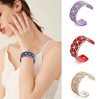 Braceletas anchas de manguito hueco joyas indias brazalete de femme PU cuero brazaletes para mujeres regalo de niñas l220622