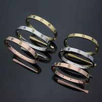 Brand New Color 10 Diamond Cuff Love Bracelet Classic Screwdriver Designer Bracelets For Men & Women Premium Stainless Steel Couple Bracelet Jewelry