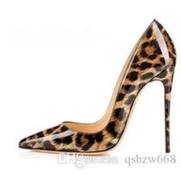 Christians Sexy2019 12cm Red Bottoms Stiletto High Heels Party Single Designer Pointed Toe Animal Texture Ladies Pumps Dress Shoes Big S dhj