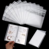 Storage Bags Not Included Rings Earring Necklace Portable Organizer Plastic Zip-lock Bag Transparent Jewelry Book ReclosableStorage
