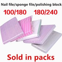 Nail Files One Pack File Salon Special Sponge Rub Off Polish Tool Thin Sand Strip Block3193