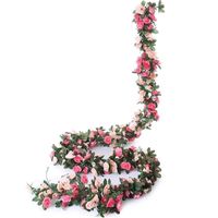 Fleurs décoratives couronnes 45 têtes fausses plantes de vigne rose plantes artificielles suspendues ivy home el office mariage fête jardin artisanat art décor
