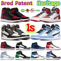 Designer 1 1s Basketball Shoes University Blue Bred Patent L...