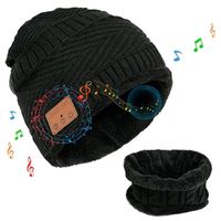 Auriculares Auriculares Wireless Bluetooth Christmas Gift Music Hat Smart Hearset Beanie Tap Invierno con bufanda de bucle de altavoces