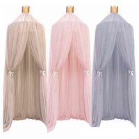 Mosquito Net with FREE Stars Hanging Tent Baby Bed Crib Canopy Tulle Curtains for Bedroom Play House Tent for Kids Room Decor AA220326