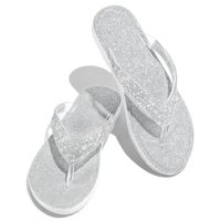 Sandals Women Summer Flat Bling Slippers Transparent Soft Je...