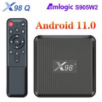 X98Q TV Box Android 11 Amlogic S905W2 2GB 16GB Поддержка H.265 AV1 WiFi HDR 10 YouTube Media Player Set Top Box X98 Q 1GB 8GB