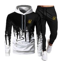 Moda masculina Sik Silk Silk Sportswear Ropa para hombres Joggando ropa deportiva informal