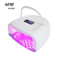High Power Cordless 60W Led UV Nail Lamp Rechargeable Wireless Art Dryer Gel Curing Light Manicure Red Dryers308W