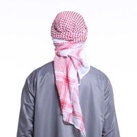 Bandanas Vuxna Män Arab Head Scarf Keffiyeh Mellanöstern Öken Shemagh Wrap Muslim Headwear Arabian Costume Tillbehör D88