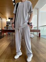Men' s Tracksuits Ice Silk Casual Suit Male Ins Tide Bra...