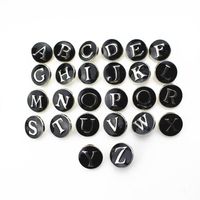 complete set alphabet black 26pcs lot Mix A-Z letters snap buttons Bracelets DIY 18mm Snap Button Necklace Bracelet&Bangles Jewelr341J