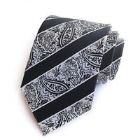 men's necktie black tie paisley business striped high density flower neckties ascot for men stripes neckwear shirt accessorie3129