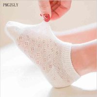 Pares de lotes niñas algodón algodón delgado transpirable para bebés calcetines calcetines primavera verano blanco suave para niños recién nacidos t J220622