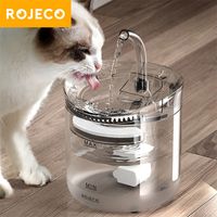 Rojeco 2L猫の噴水フィルター猫用フィーダー用の自動センサー酒飲み
