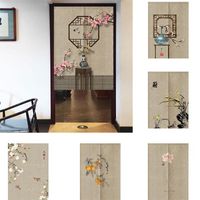 Perde perdeleri retro Çin tarzı yatak odası mutfak bölme jeomanik koruyucu yarım panel tüp dekorasyon