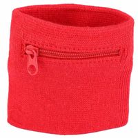 Bolsas al aire libre Teclas de monedas de moneda unisex Almacenamiento de la cremallera Pocket Sport Wrist Wallet Gym (rojo)