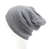 Bérets plaine tricoté chapeau tricoté femme sonnette solide crâne capuchon hiver garder chaud chaud vert gris bleu noir