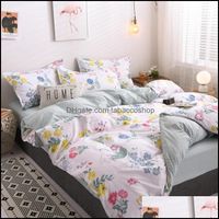 Bedding Sets Supplies Home Textiles Garden Duvet Er Flat Sheet Skin-Friendly Aloe Cotton 3 4Pcs Quilt Pillowcases Drop Delivery 2021 Vb5P7