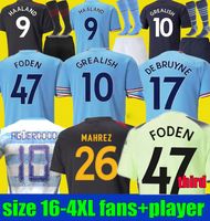 22 23 Haaland Grelish Soccer Jersey Sterling de Bruyne Foden 2022 2023 Shirts de football Alvarez Mahrez