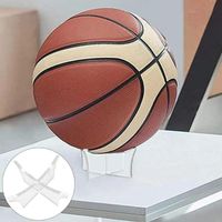 Hooks & Rails Criss-cross Acrylic Ball Display Stand Holder Mount Clear Basketball Supports Bracket Volleyball Soccer StandHooks