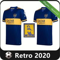 20 21 Retro Boca Juniors DE ROSSI Men soccer Jersey Home Blu...