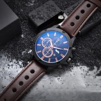 Armbanduhr Luxus Männer Sport Armbanduhr kreative lässige Freizeit Leder Militär Uhr Kalender Männliche Uhren wasserdichte Reloj Deportivo Hombre