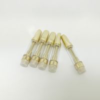 Altın Th205 Vape Atomizer Metal ağızlık Driptip - 510 iplik 1ml ve 0.5ml seramik bobin kalın yağ kartuşu kalemi