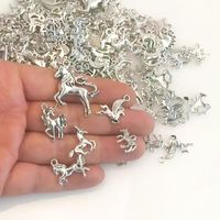 300pcs/Lots Random Mixed Bulk Tibetan Silver Plated Charms Pendants For DIY  Jewelry Making Accessories Wholesale Handmade Crafts