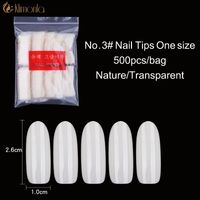 500 Tipps Falsches falsches Nagelpraxis Training Langes oval natürliche Clear Color Color Card Manicure Rack Art Tools für DIY 220716