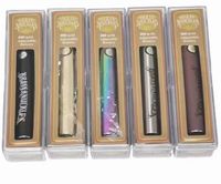 510 vape battery pen brassknuckles 900mah with usb charger for carts variable voltage crystal box packaging black rainbow gold wooden color