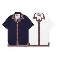 Camisas de diseñador de lujo Fashion geométrica bolera de estampado boyling hawaii camisas casuales casuales hombres fit de manga corta camisa 22ss