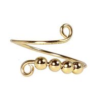 Angstring für Mädchen Frauen Zappeln Perlen Zappel Ring Spinner Single Spiral Spiral Fidget Ring Perlen drehen Ly Anti Stress311K