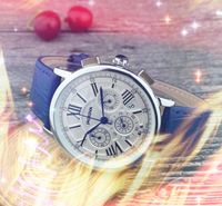 Maschile di alta qualità orologio clopwatch completo 41mm Orologio di lusso in acciaio fine in acciaio quarzo atmosfera classica di bell'aspetto orologio in pelle genuina di bell'aspetto