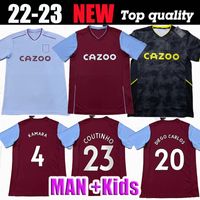 22 23 Aston Soccer Jerseys Villa Buendia Traore Barkley 2022 2023 Watkins Wesley El Ghazi M.Trezeguet McGinn Ings Davis Football Shirt Men and Kids Kits