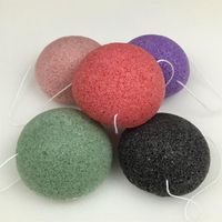 1pcs Natural Konjac Cosmetic Puff Bamboo Charcoal Cleanser Sponge Makeup Facial Cleaning Tool Smooth Beauty Essential Konnyaku269z