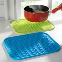 Mats Pads Proteção de silicone multifulucional Tapete de secagem de tapete de calça de isolamento de prato copo de drenagem na bandeja Placemat bandeja cozinha