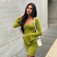 Compre al por mayor Vestidos Ajustados Cortos Verdes de bajo precio \u0026 de  calidad con envío gratuito | Es.DHgate