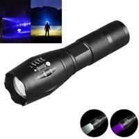 Flashlights Torches LED Ultraviolet White Lamp Double Retrac...