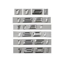 Chrome Shiny Silver ABS Number Letters Words Car Trunk Badge Emblem Emblems for BMW 1 Series 116i 128i 118i 120i 125i 135i 130i201d