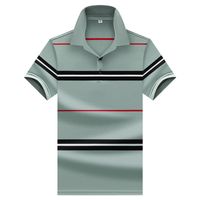 Polos maschile Mint Green Youth Color Matching Style Design Shirt maschi