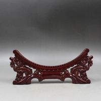 Andere Wohnkultur Chinesische Stil Red Dragon Design Plastik Dekorative Teller Halterung Halter für flache Scheiben