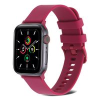 Силиконовый ремешок для Apple Watch Band, совместимый с IWATCH Series 8 7 6 5 4 3 2 SE 38 мм 40 мм 45 мм универсальная красочная замена, ремни Wowen Красные умные часы